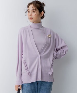  【WEB限定】サイドフリルカーディガン