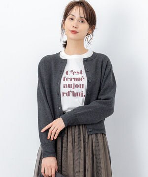  【加藤ローサさん着用】スムースストレッチジャケット カーディガン