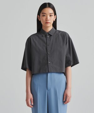  【ReNAVE　撥水機能・UVカット・透湿・接触冷感・洗える】ナイロンタスランシャツ