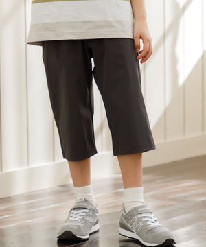 【撥水】【140-170㎝】ナイロンストレッチクロス 7分丈パンツ