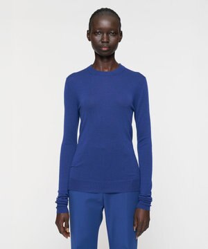  【洗える】キャッシュエアー　ラウンドネックニット