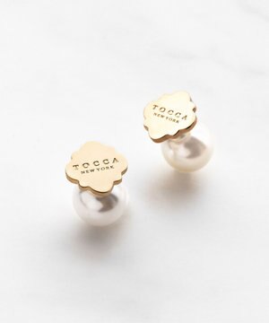  LOGO CLOVER STUD PIERCED EARRINGS ピアス