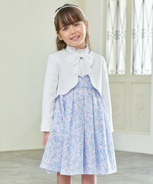  フラワープリントレースワンピース