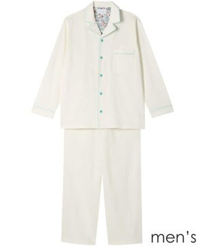  【綿100％】やわらか天竺メンズパジャマ　ＭＡＤＥ　ＷＩＴＨ　ＬＩＢＥＲＴＹ　ＦＡＢＲＩＣ