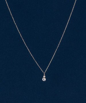  【K10】ジュエルラックネックレス　ホワイトトパーズ/4月誕生石/天然石/全長:40cm