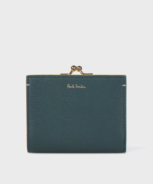  カラードエッジ がま口 2つ折り財布