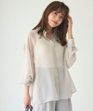  【洗える】ベーシックシアー シャツ