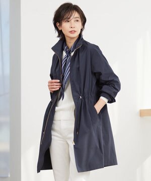  【洗える・撥水】マイクロタフタ ロング コート