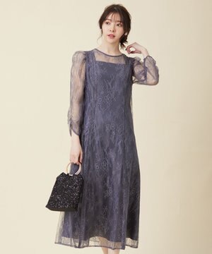  【Lily Calin】クラシックナローレース ドレス