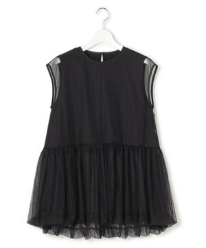  【GOLD LABEL】チュールレイヤードジャージー カットソー