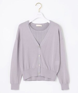  【美人百花6月号掲載】2SET シアーカーディガン アンサンブル