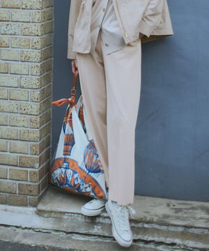  【洗える】クリアストレッチ ワイドパンツ