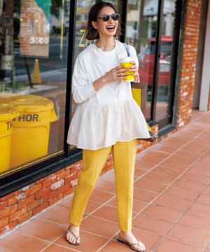 【接触冷感/UVケア/撥水】FINE MOVE テーパードパンツ