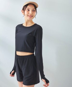  【Ocean Pacific】カップ付きラッシュガード　水着3点セット