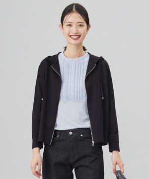  【洗える】スパーク ニット パーカー