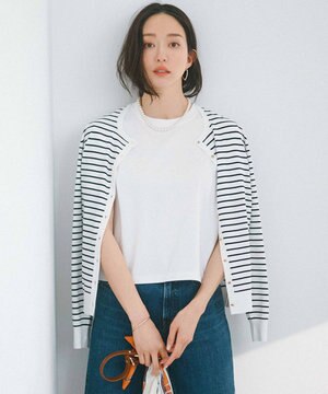  【VERY5月号掲載/洗える】レーヨンポリエステルストレッチ カーディガン