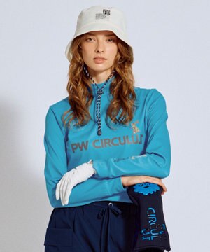 【吸水速乾 / UV遮蔽率99.5% UVカット / ストレッチ】【WOMEN】ラビットグラフィック ロングスリーブモックT ゴルフウェア レディース