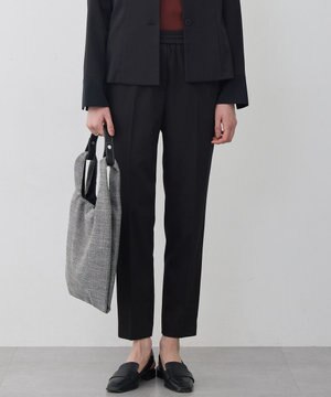  【CLASSY.掲載・裏起毛】 ウォームサテン スティックパンツ