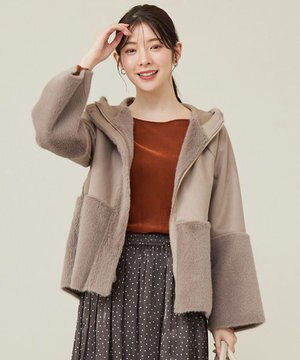  Luxuryフェイクムートン コート