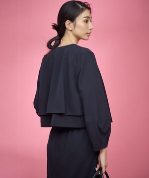 【KUMIKYOKU NAVY】コンフォータブルアムンゼン ノーカラージャケット