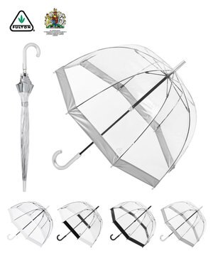  【雑誌掲載／non・no】フルトン (FULTON) Birdcage ワンポイントロゴ 長傘 透明傘