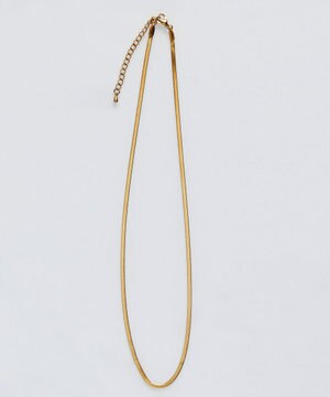 【金属アレルギー対応】スネークチェーンネックレス　ゴールド/サージカルステンレス