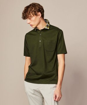  【リネン素材/清涼感/吸水速乾】リネンハニカム 半袖 ポロシャツ