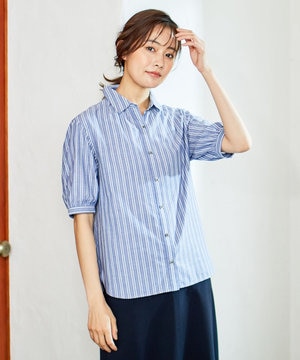 洗える】BEZ 空羽ストライプ スタンドカラー ブラウス / J.PRESS LADIES S | ファッション通販  【公式通販】オンワード・クローゼット