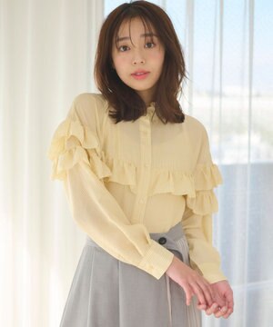  【洗える】フリル ブラウス