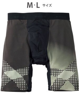  ボクサーパンツ【CROSSWALKER】はいて歩いてカロリー消費アップをめざそう！ムレ軽減設計 前開き スパッツ ロング丈 GX6007 /ブロス バイ ワコールメン