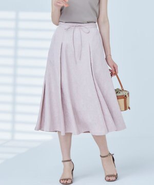  【WEB限定】エアリーフラワージャガード フレアスカート