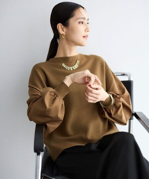  ウールミラノランタンスリーブ ニット