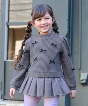  ふくれジャガードリボンチュニック