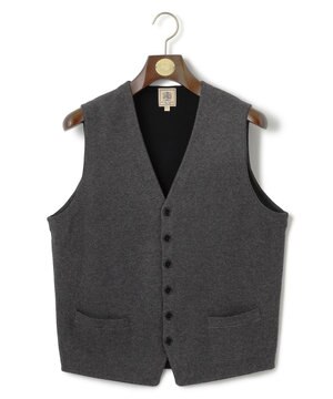  【ストレッチ性 / イージーケア】【FLEX YARN】ハイゲージニットベスト