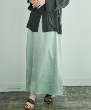 【洗える】ストレッチサテンスカート