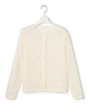  【GOLD LABEL】フェザーチュール クルーネック カーディガン
