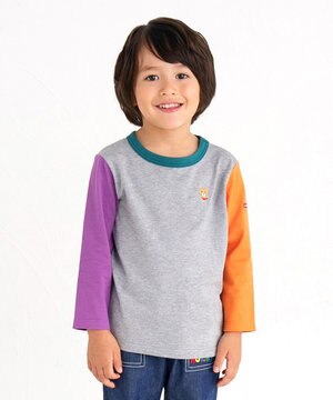 【70-120cm】【Everyday Series】ワンポイント 長袖Tシャツ