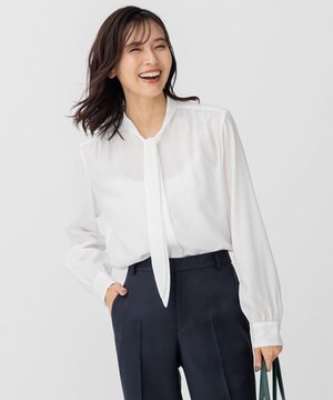  キュアセルツイル ボウタイ ブラウス