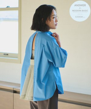  【ANSWER for モダンベーシック】バックスリットオーバーシャツ