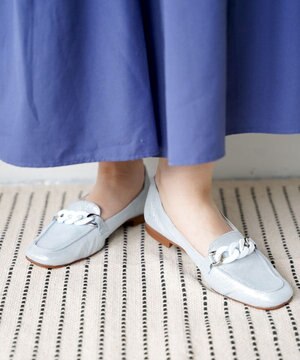 新色追加【本革・高反発】Bit loafers スクエアトゥ ローファー