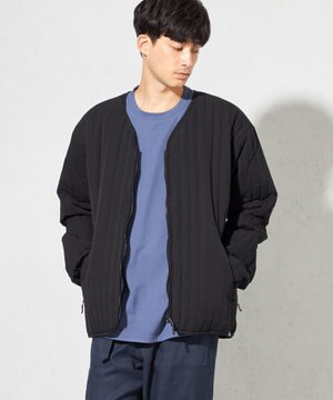  【UNISEX】キルティング蓄熱中綿 Ｖカーディガン（L・XLサイズ）