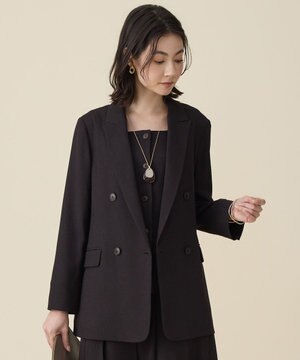  【セットアップ対応】リネンライクシンセティックテーラード ジャケット