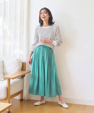  【ウエストゴム】リラックススカーチョ