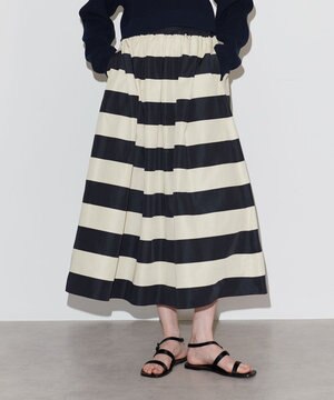 【Nave　洗える】ボーダースカート