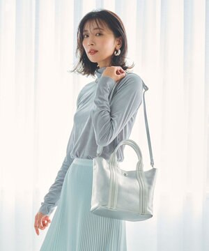  【TREASURE TOPKAPI】ソフトシュリンク テープコンビ ミニ トート バッグ ショルダーベルト付