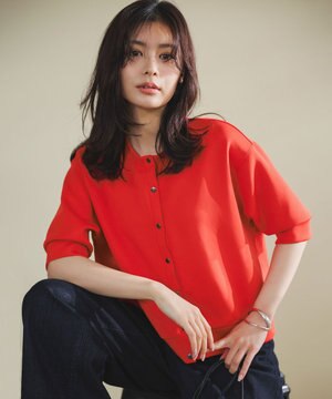 【VERY掲載】BEAUTY FORM JERSEY light スナップカーディガン