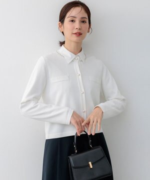 【先行予約・WEB限定】クリアストレッチビジューレーン カーディガン