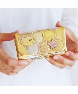  新マルチドット　キーケース 【キラキラでかわいい！本革のやわらかな風合い】