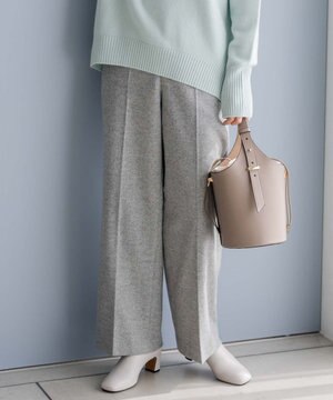  シルクネップツイード ワイドパンツ