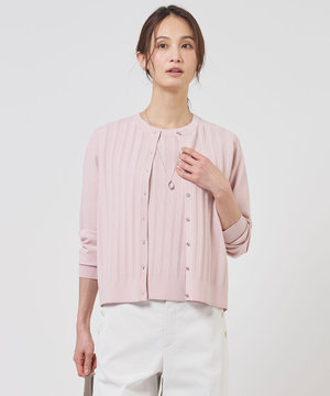【アンサンブル着用可】Rayon Elite Stretch クルーネック カーディガン
